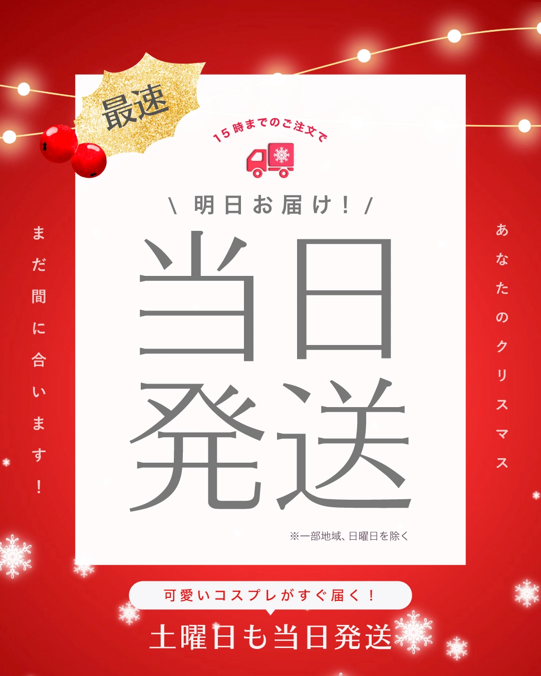 当日発送・サンタコスプレ