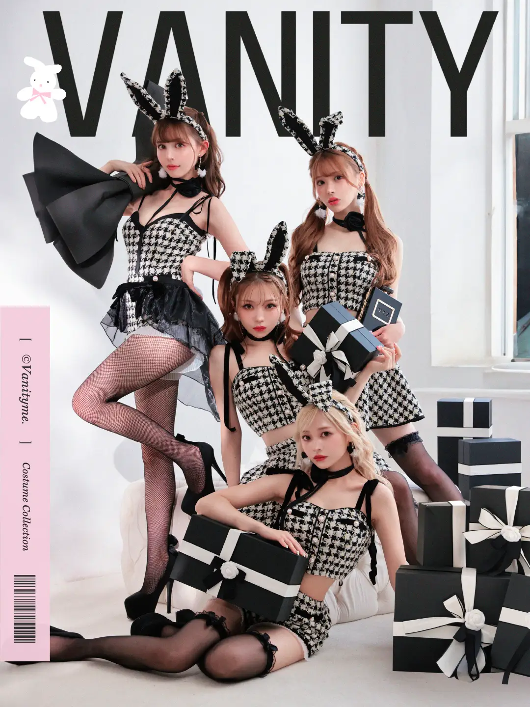 vanity me　バニーガールコスプレ　千鳥柄　ツイード vanity me バニーガールコスプレ 千鳥柄 ツイード （コスプレ