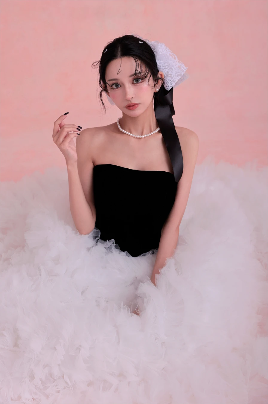 クォーツ・ラッフル・クチュール ロングドレス