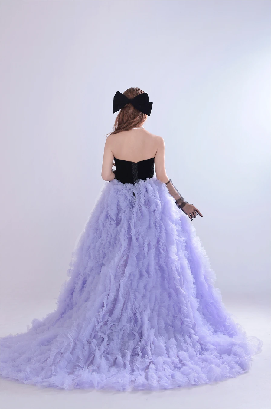 クォーツ・ラッフル・クチュール ロングドレス