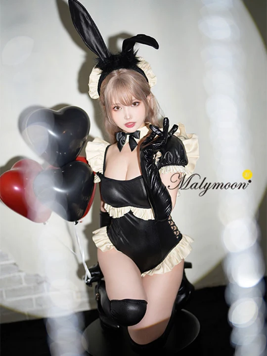 在庫HOTバニーガール《ハロウィンコスプレ5点セット》【Malymoon/マリームーン】 コスチューム・コスプレ