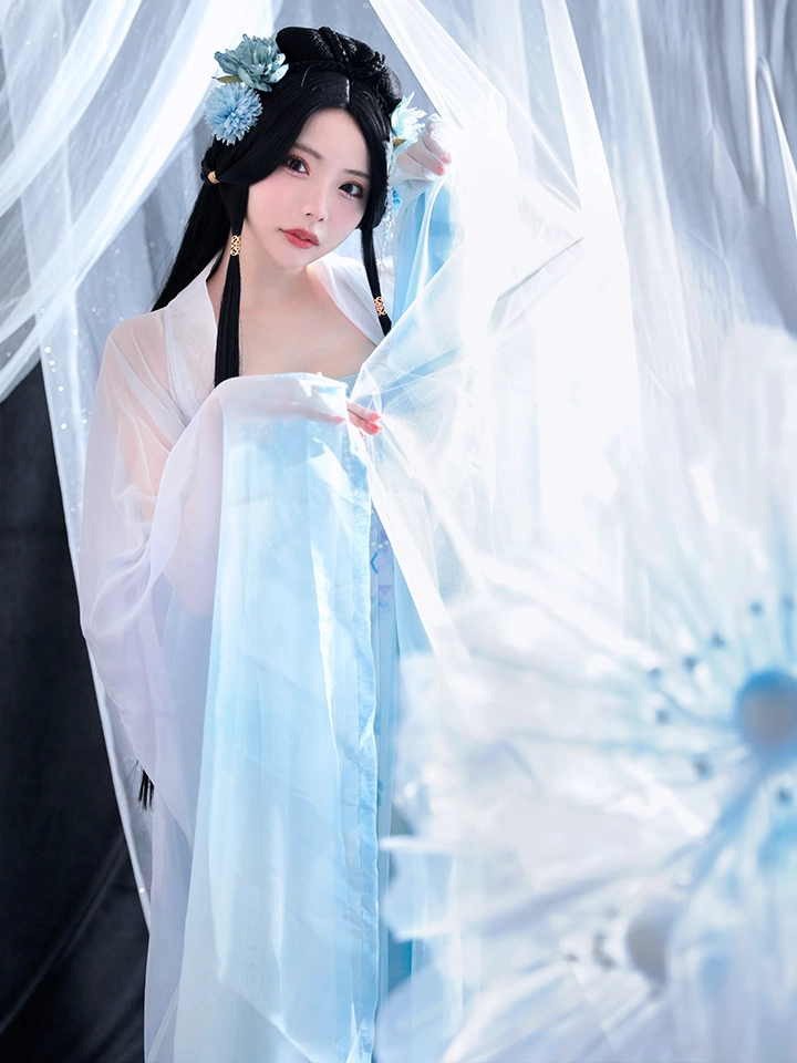 中華漢服「雪夜②」３点 セット 中華漢服「遥②」 色濃く 3点 セット