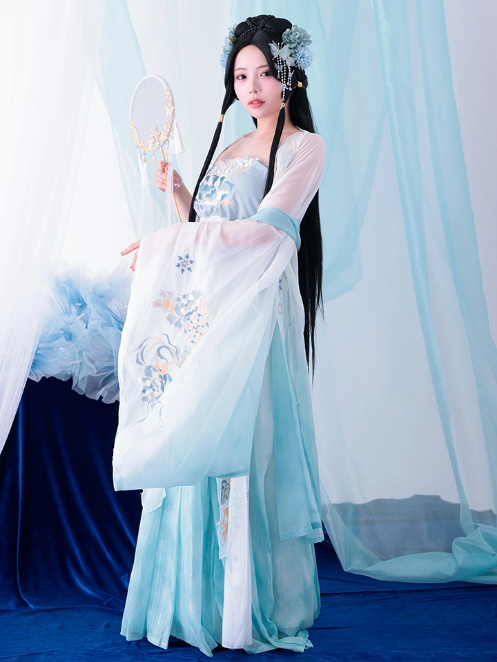 中華漢服「雪夜②」３点 セット 中華漢服「遥②」 色濃く 3点 セット
