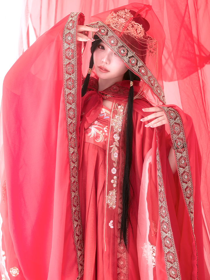4点セット】麗華｜中国コスプレ・漢服衣装 レッド vcsot-25044-2