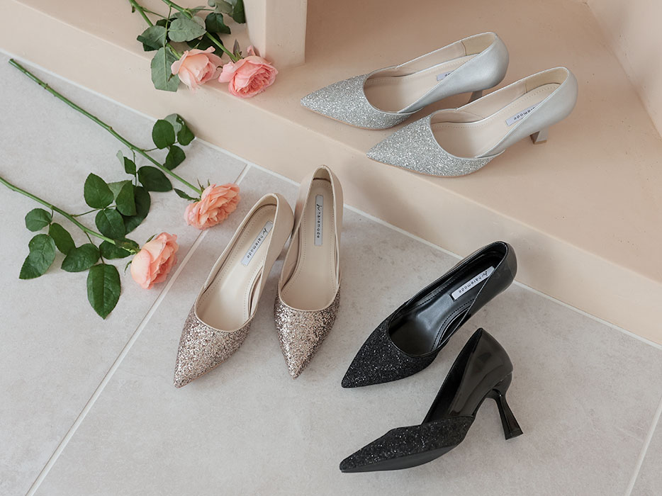 グリッタード パンプス Glittered Pumps （Silver）