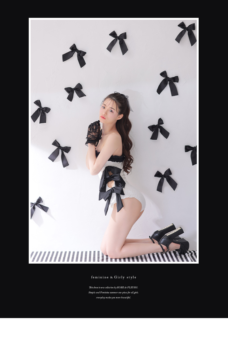 ROBE de FLEURS ローブドフルール ピンク RIBBON × LACY FRILL SWIM WEAR 【返品不可】 fm2936-1 |  コスプレ・キャバドレス公式通販 | vanityME.