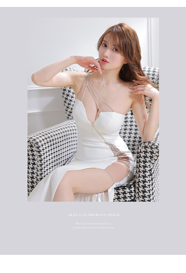 Glossy ローブドフルールグロッシーワンショルダービジュー Glossy ローブドフルールグロッシーワンショルダービジュー