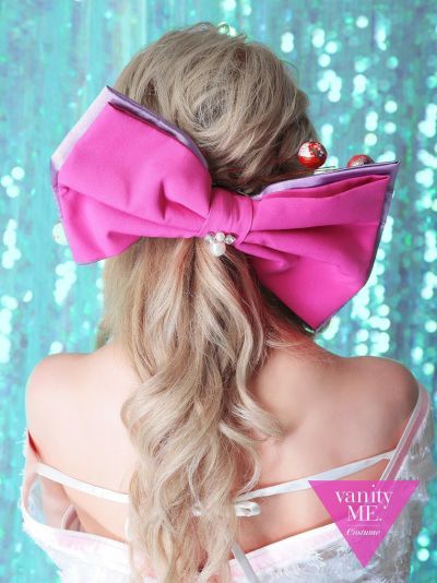 【vanityME.OUTLET】vanityME.オリジナルBIGリボン ピンク×パープル　コスプレ小物  vcsit-1013