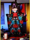 花魁コスチューム 漆黒花魁 大人の色気 和柄 本格和装 着物ドレス 花魁ドレス コスプレ コスチューム