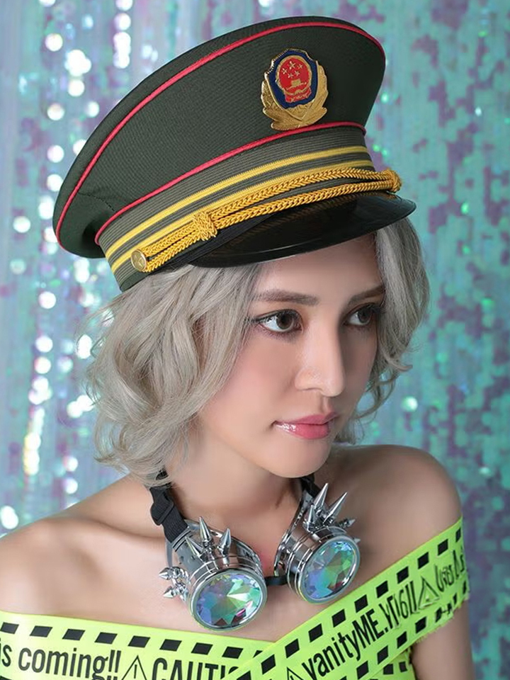 ポリス帽子/アーミー帽子 [カーキ] コスプレ コスチューム