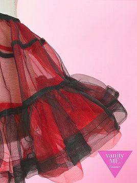 vanityME.オリジナル リバーシブルパニエ チュチュスカート（ ×レッド・ホワイト×ピンク）フリーサイズ コスプレ コスチューム