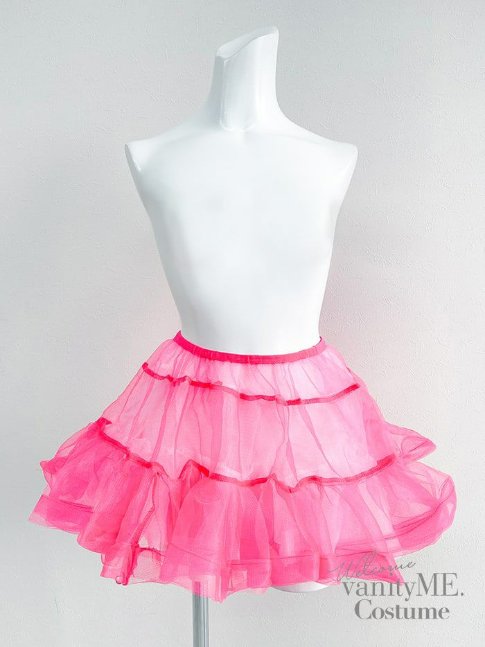 vanityME.オリジナル リバーシブルパニエ チュチュスカート（ ×レッド・ホワイト×ピンク）フリーサイズ コスプレ コスチューム