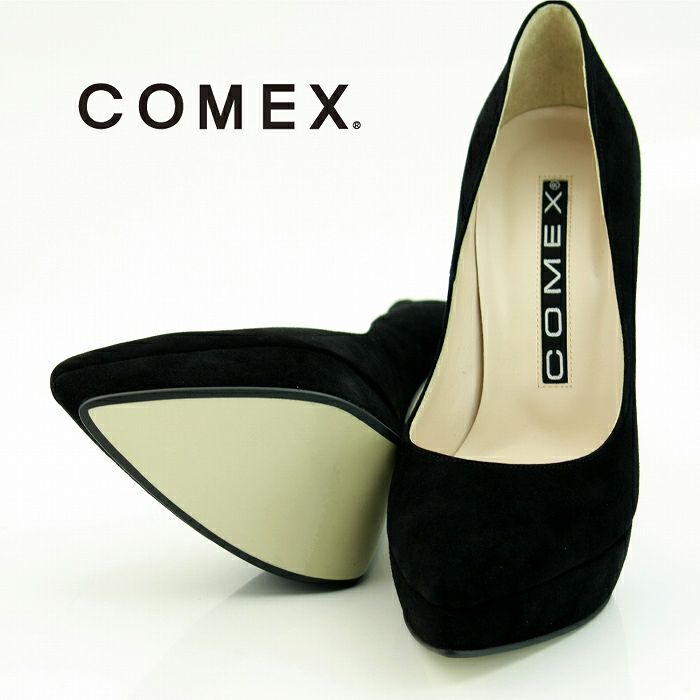 コメックス COMEX パンプス ポインテッドトゥ ピンヒール ヒール13cm 本革 厚底 コメックス プラットフォーム