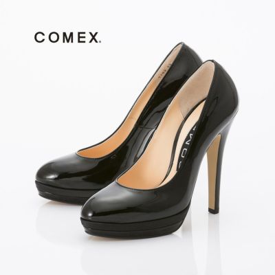 コメックス Comex パンプス ラウンドトゥ ハイヒール ヒール13cm エナメルパンプス プラットフォーム 美脚 ブラック Co 7193 コスプレ キャバドレス公式通販 Vanityme