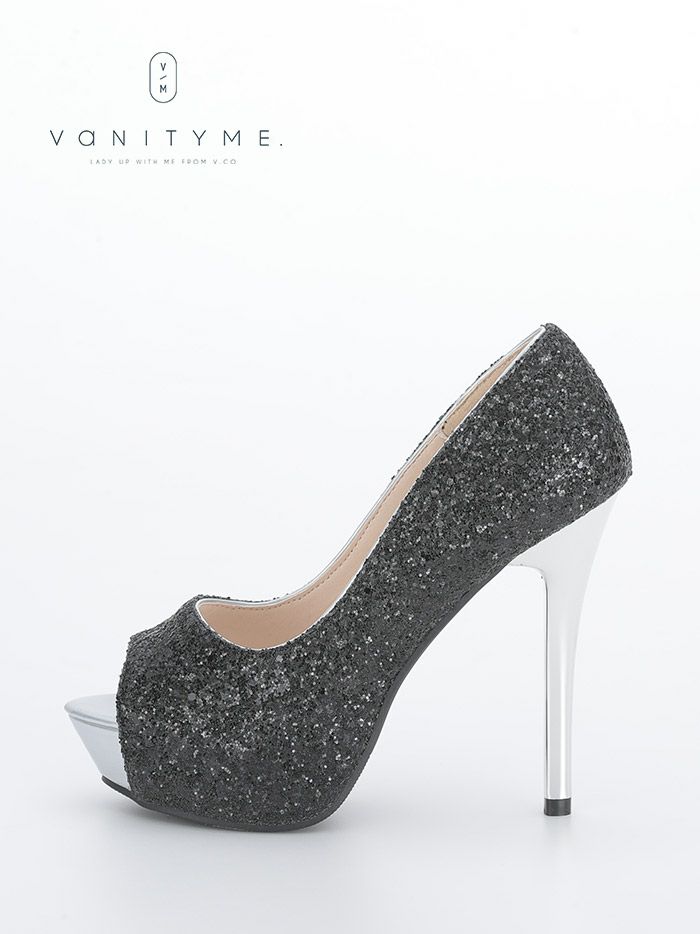 BENIR シルバー グリッターパンプスサイズ37 BENIR シルバー グリッターパンプスサイズ37 Glitter / Close