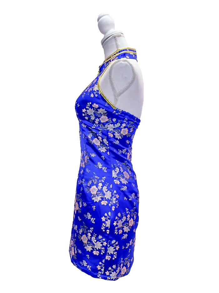China dress チャイナドレス 青 vcsot-23789-1-my | コスプレ・キャバ 
