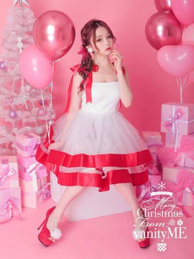【サンタセール特別価格】訳アリ商品 Ribbon dress リボンドレス ワンピース vcsst-23913