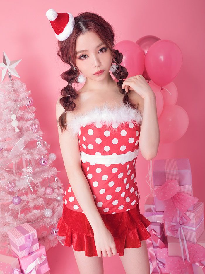 水玉パンツサンタ レッド コスプレ サンタコスチューム