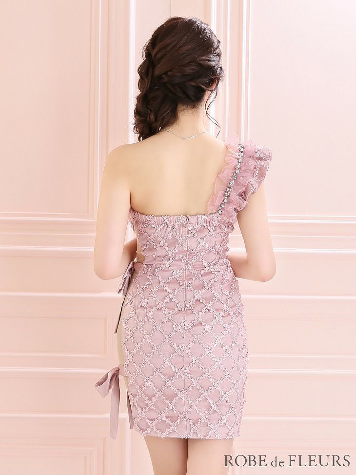 ROBE de FLEURS ローブドフルール ワインレッド ジュエリー×リボン  