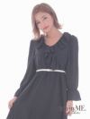 vanityME. Vネック フリルレースアップ ロング ワンピース