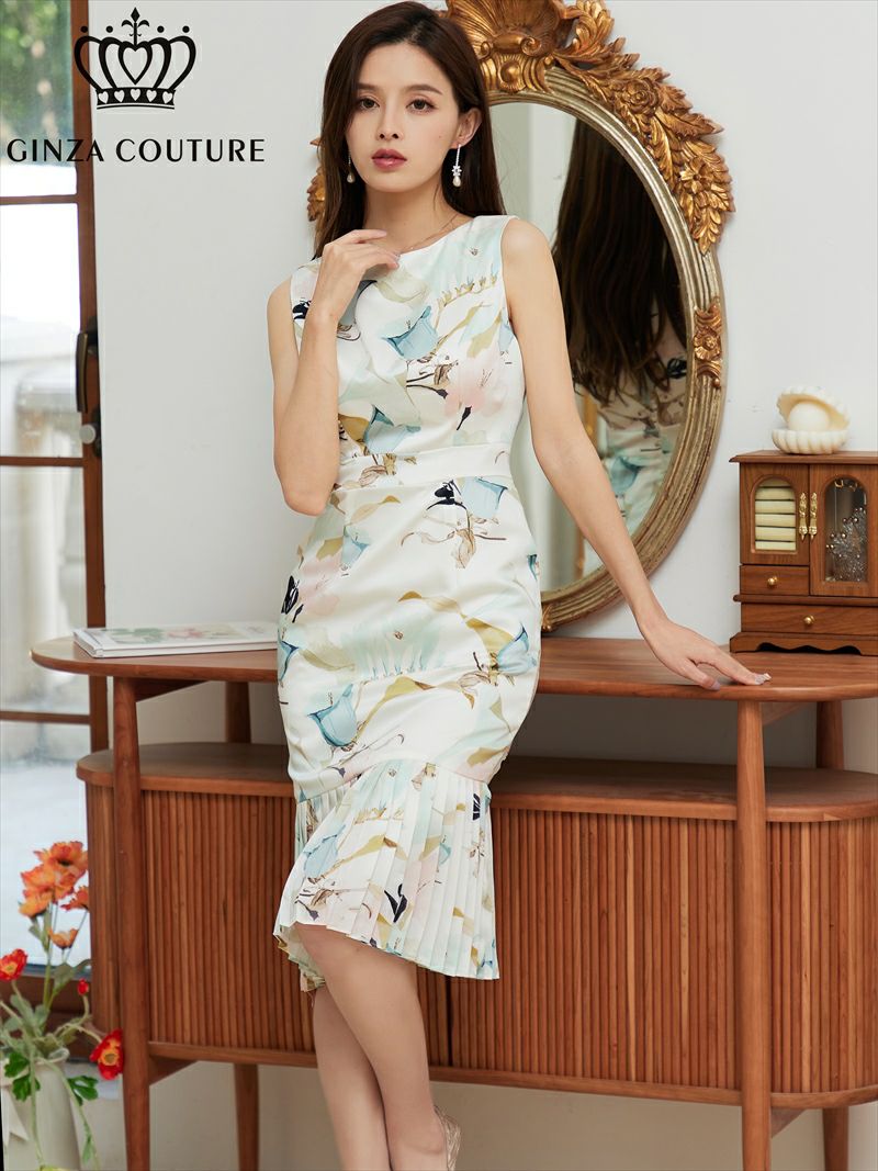 ERUKEI エルケイ [GINZACOUTURE] ホワイト・花柄・フラワープリント  