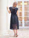 vanityME. 大人エレガント 総レース フリル ロング丈マキシワンピース インポートワンピ