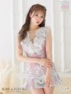 ROBE de FLEURS フロントクロス×スカートパンツセットアップドレス