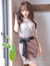 vanityME. 花柄レースドレス リボンキャバドレス ミニドレス 谷間見せ タイトワンピース
