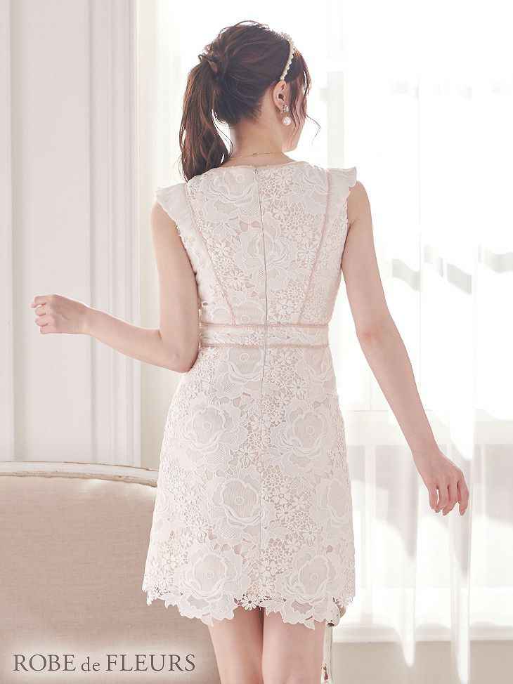 ROBE de FLEURS フェミニンローズ台形ドレス