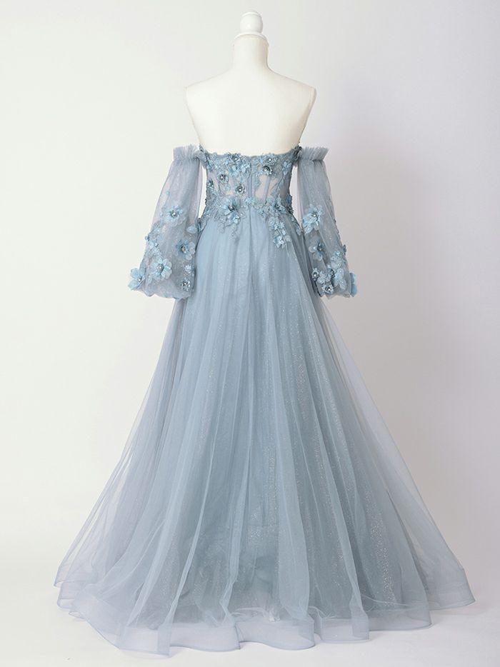 vanityME.couture.バースデードレス 2WAY ふわふわ パフ袖オフショルインポート シンデレラ ロングドレス