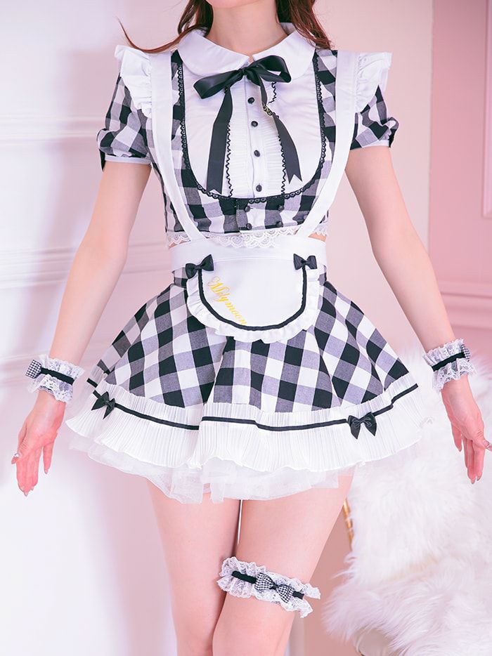 人気商品】Malymoon ギンガムチェックメイド ベージュS【お値下げ】 - メルカリ