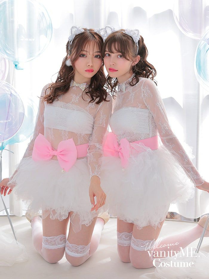 シャルルド チュチュ バニー ホワイト　コスプレ　うさぎ　4点セット 4点セット】Charles de tyutyu Bunny. 白 シャルルド チュチュ