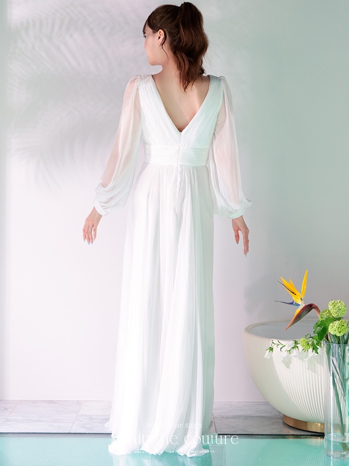 vanityME.couture. バースデードレスホワイトレースエレガントワンピース ロングドレス