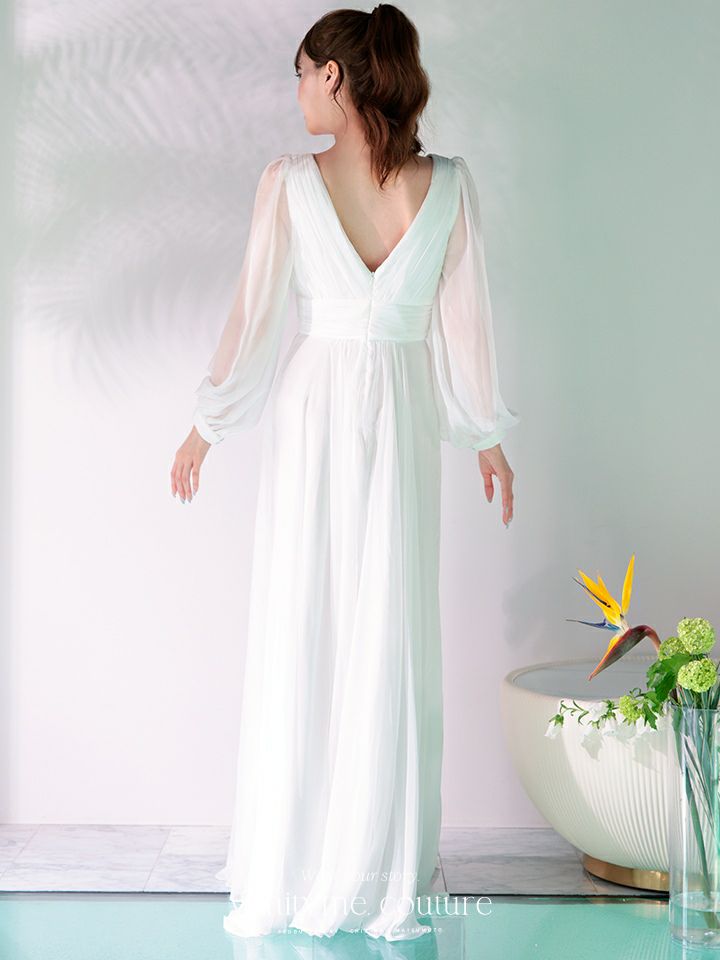 vanityME.couture. バースデードレスホワイトレースエレガントワンピース ロングドレス