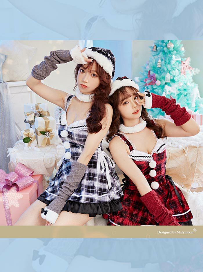【最終値下げ】マリームーン サンタ ブラック コスプレ 1～3営業日で発送】ドットシアーレースサンタ《クリスマス