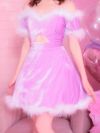 vanityME.オリジナルオフショルダーフェザーサンタ コスプレ サンタコスチューム