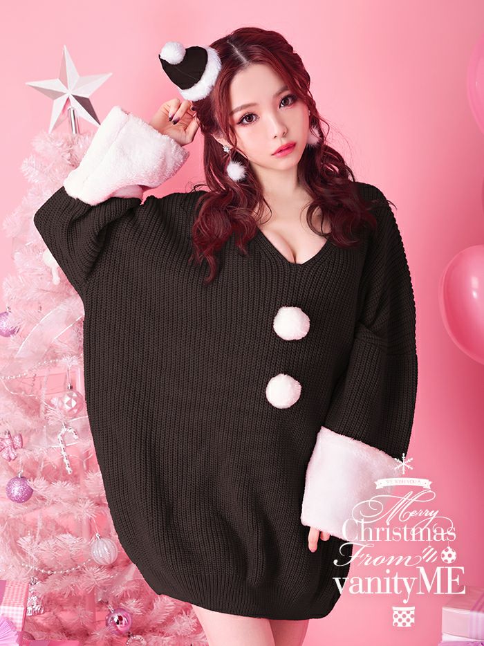 1～3営業日で発送】チェックサンタホワイト《クリスマスコスプレ