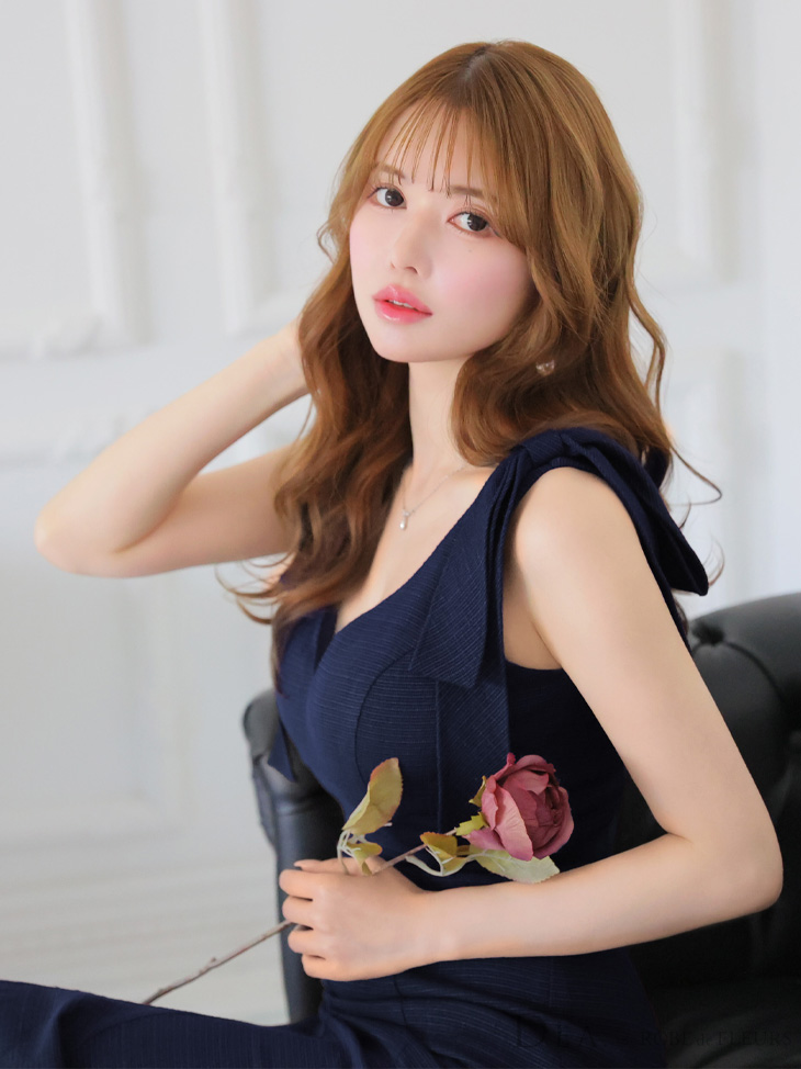 DEA. ショルダーリボンマーメイドミディドレス