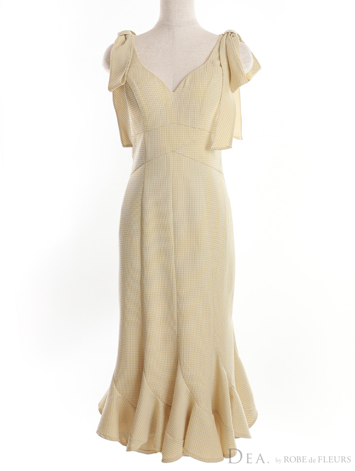 DEA. ショルダーリボンマーメイドミディドレス