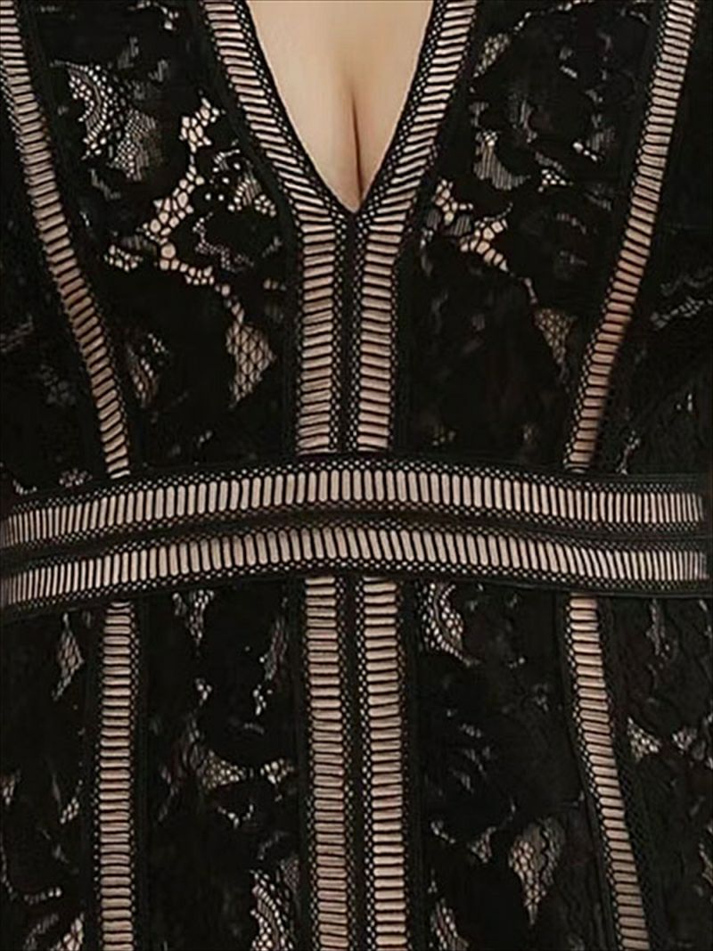 ERUKEI エルケイ 総レース・Aライン・フレア・スリーブドレス・Vネック・ミニドレス・ワンピース ek-s32088s-2