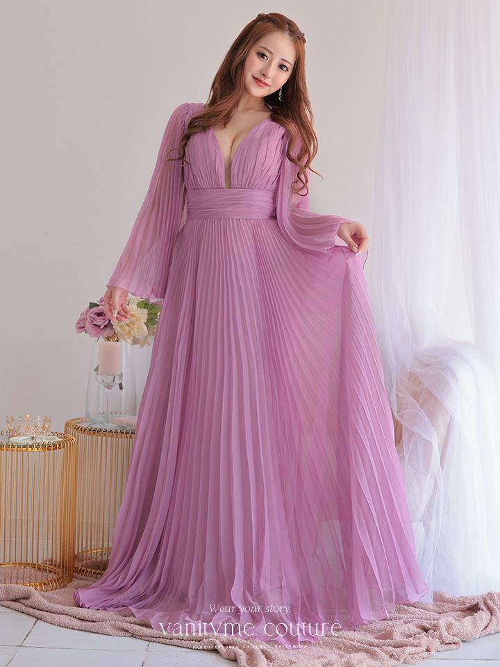 vanityME.couture. バニティミークチュール シフォンドレス 長袖ドレス 
