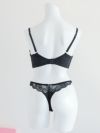 脇高花柄レースブラセット（ブラジャー＆フルバックショーツ&Tバックショーツ ）