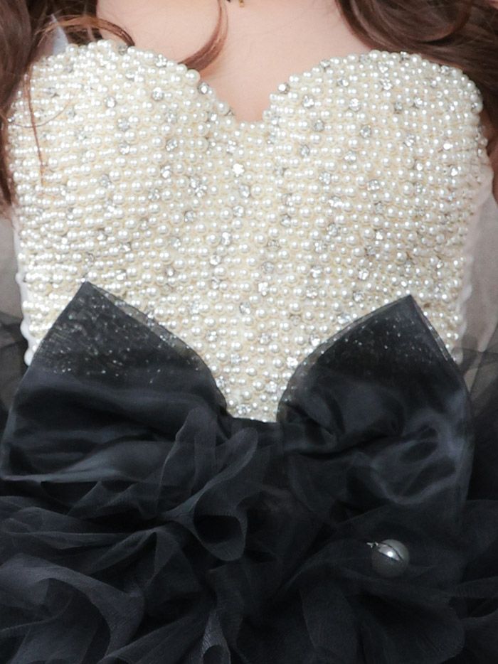 【3点セット】WHITE×BLACK BUNNY ホワイト×ブラックバニー パールビスチェ vcscd-0004-2b