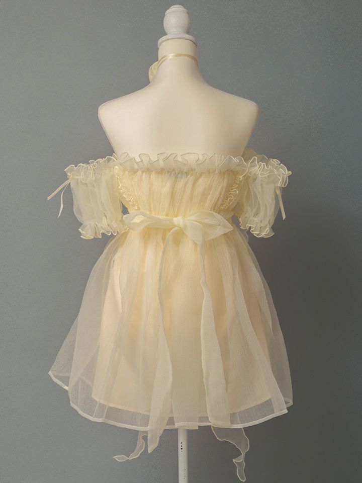 【6点セット】Flower Tulle BUNNY フラワーチュールバニー[アイボリー] vcsbn-23341