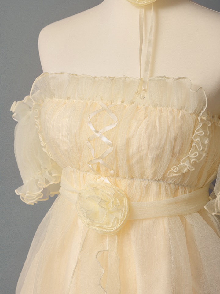 【6点セット】Flower Tulle BUNNY フラワーチュールバニー[アイボリー] vcsbn-23341