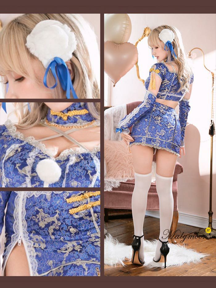 「高評価！」注目のレビュ 6点セット】Malymoon/マリームーン ロマンスジッパーチャイナ コスプレ衣装
