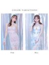 ROBE de FLEURS ローブドフルール パステル刺繍レースｘパールチャイナドレス ヘッドアクセ付き fm-anier4018-c