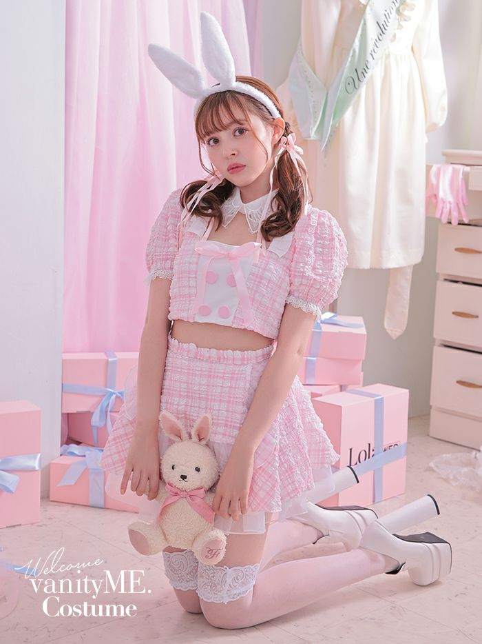  【3点セット】Cheeky Pastel Bunny ピンク vcsbn-10216bu-3