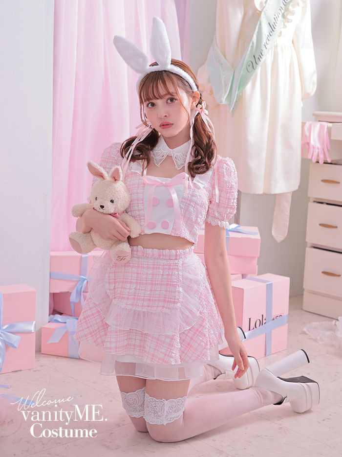  【3点セット】Cheeky Pastel Bunny ピンク vcsbn-10216bu-3