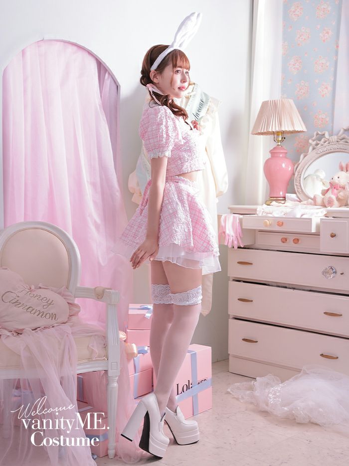  【3点セット】Cheeky Pastel Bunny ピンク vcsbn-10216bu-3